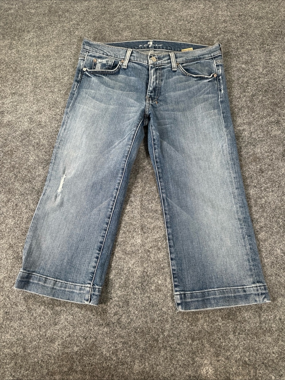 7 Seven For All Mankind Crop Dojo Women’s Size 32 Blue Jeans  32x20